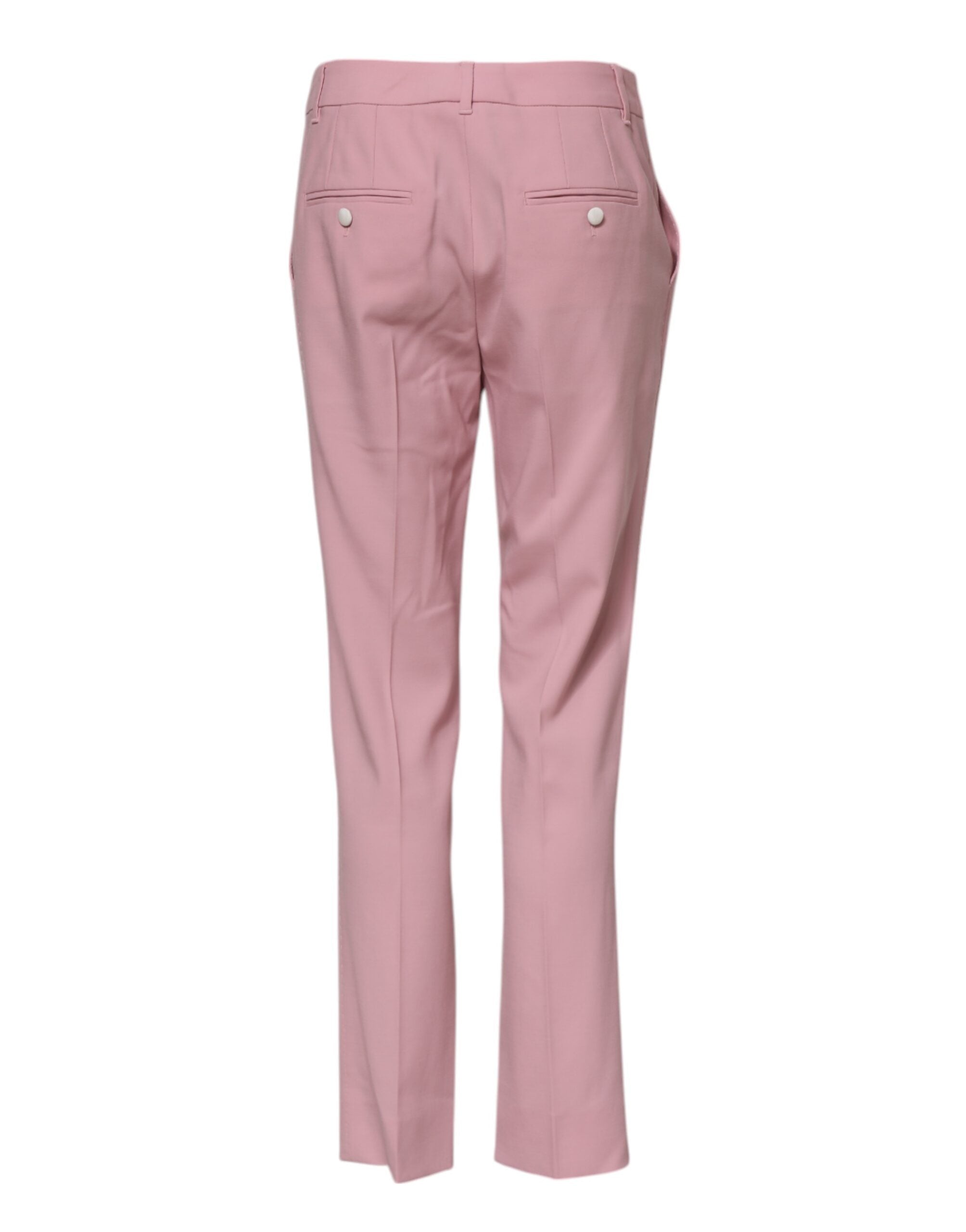 Dolce &amp; Gabbana pink uld bukser med mellemtalje