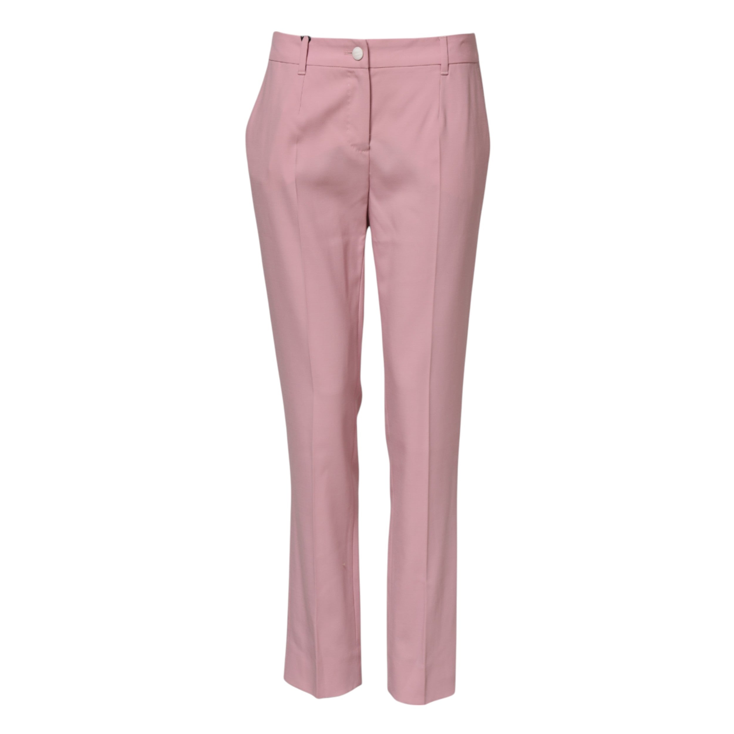 Dolce &amp; Gabbana pink uld bukser med mellemtalje