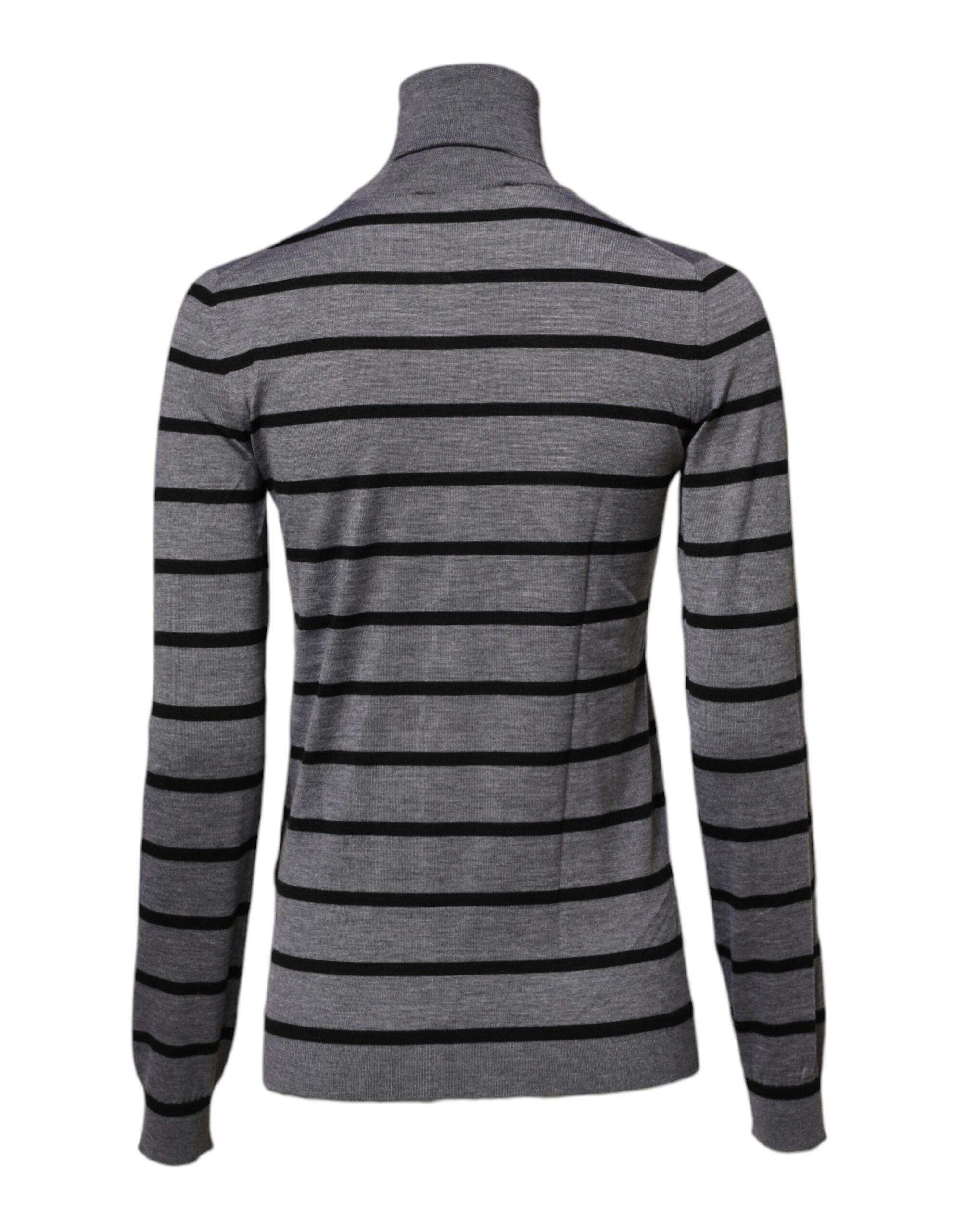 Dolce &amp; Gabbana Grå Blomsterbroderet Pullover Sweater