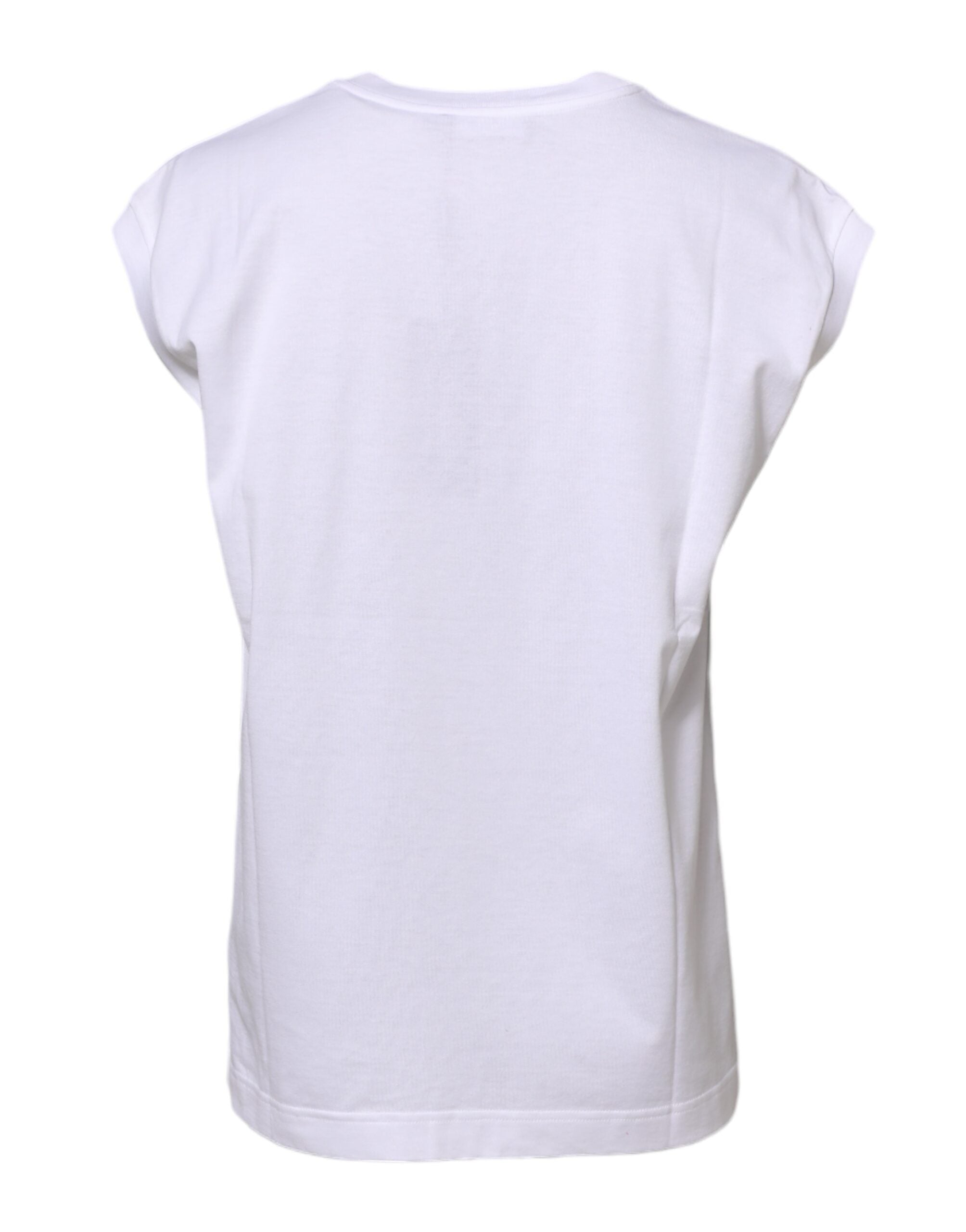 Dolce &amp; Gabbana Hvid bomulds ærmeløs dame tanktop
