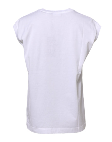 Dolce &amp; Gabbana Hvid bomulds ærmeløs dame tanktop
