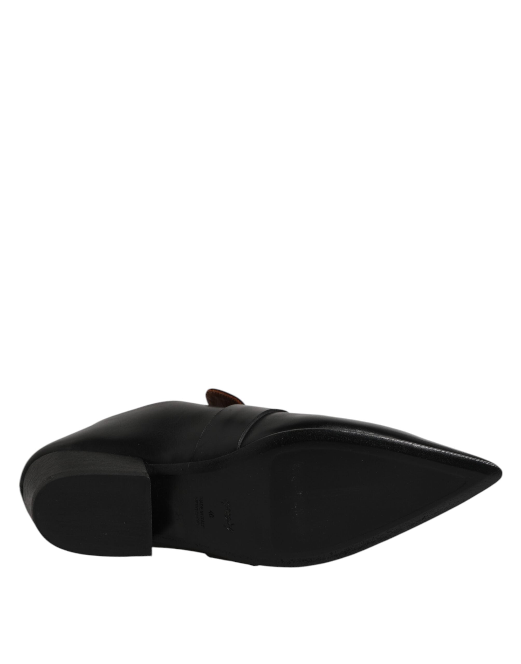 Marsell Black Soft Leather Loafer Pointed Toe Slip On Shoes