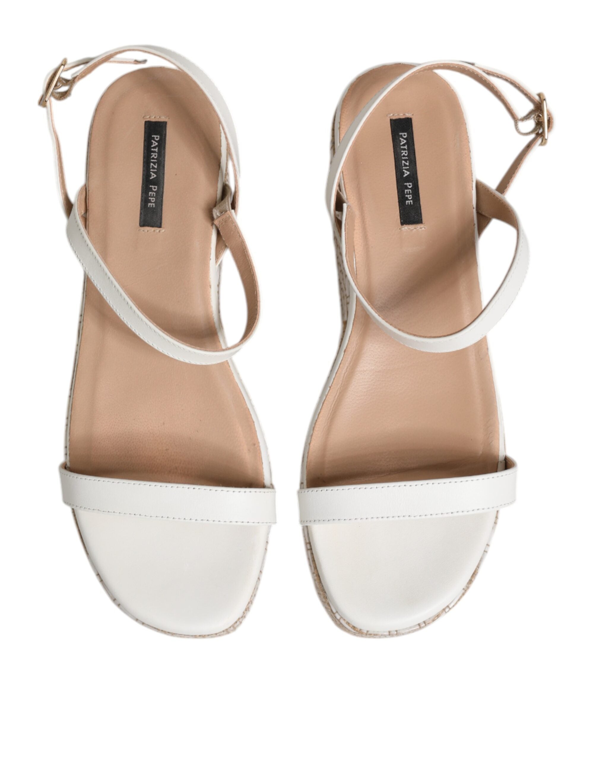 Patrizia Pepe Hvide Espadriller Ankelrem Sandaler Sko