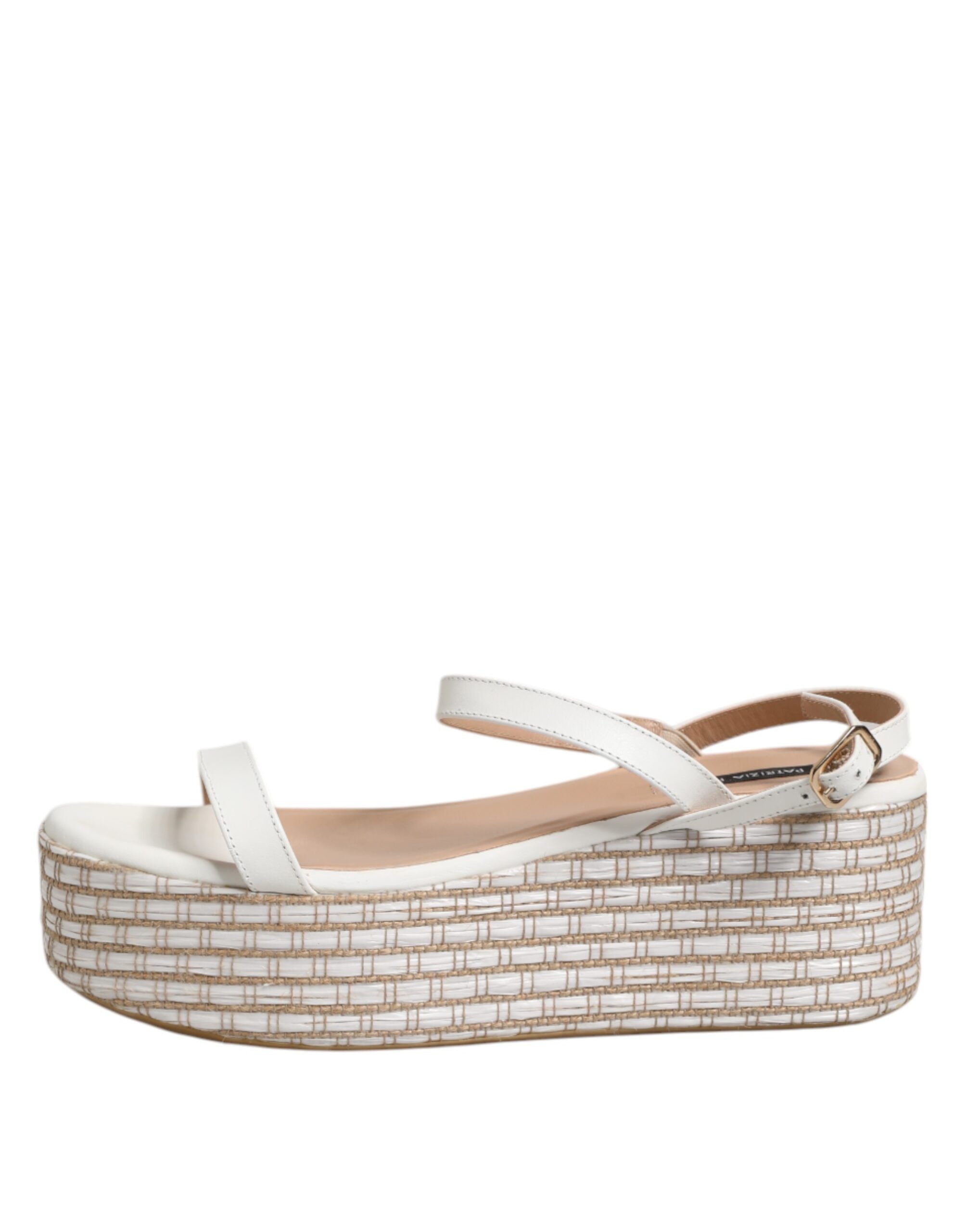 Patrizia Pepe Hvide Espadriller Ankelrem Sandaler Sko