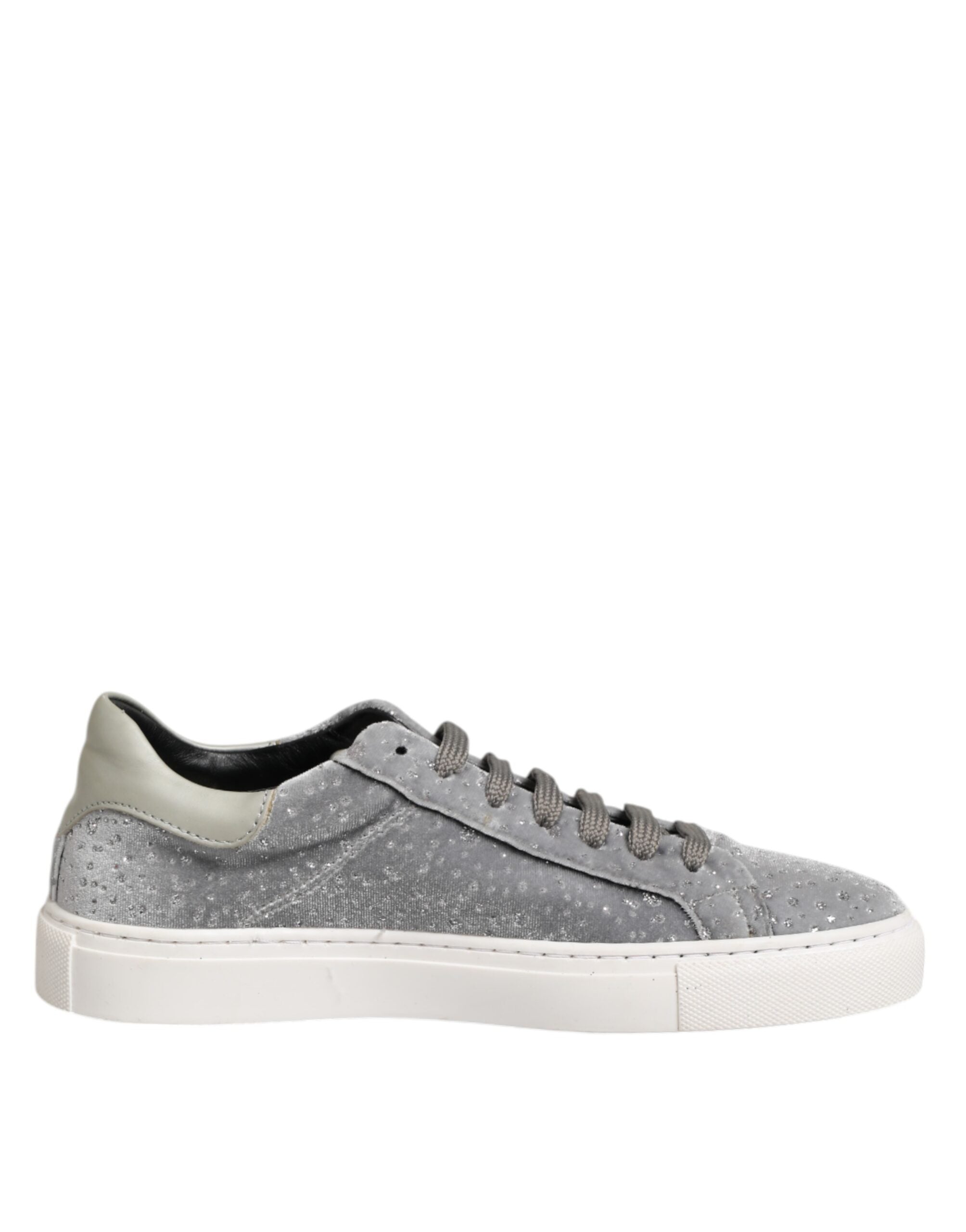 HIDE &amp; JACK Grå Ruskinds Low Top Sneakers Med Snøre