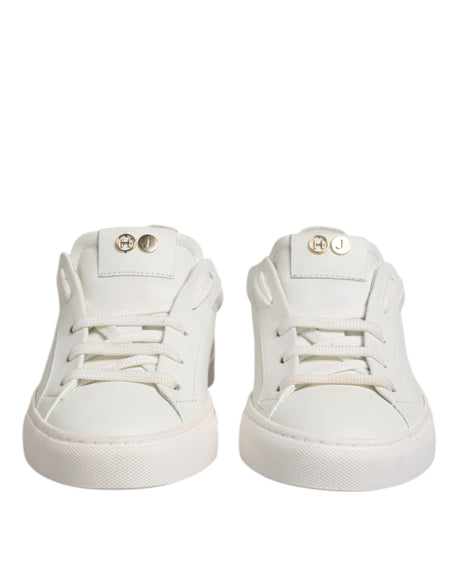 HIDE &amp; JACK Hvide Lave Sneakers i Læder med Snøre