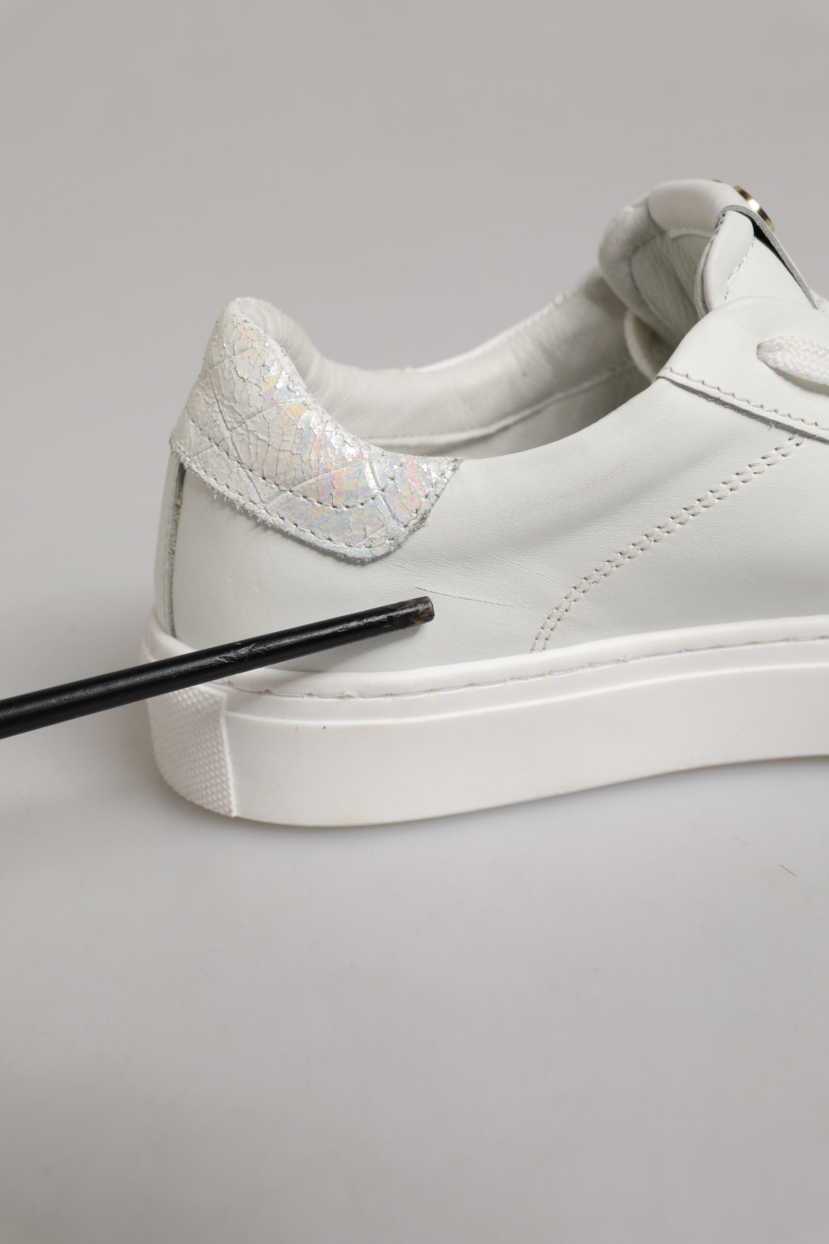 HIDE & JACK White Leather Low Top Lace Up Sneakers Shoes