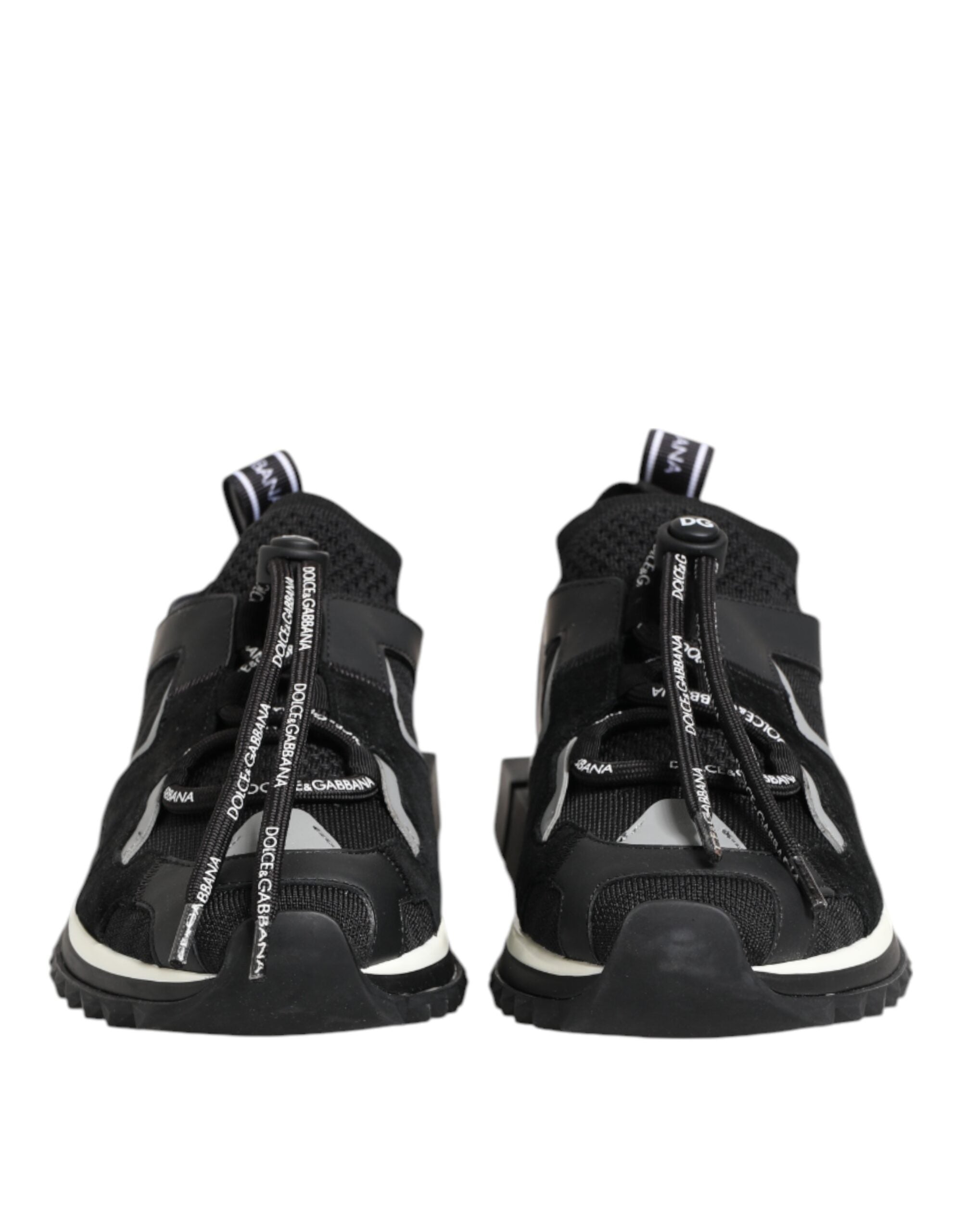 Dolce &amp; Gabbana Sort Hvid Logo Sorrento Sneakers Sko