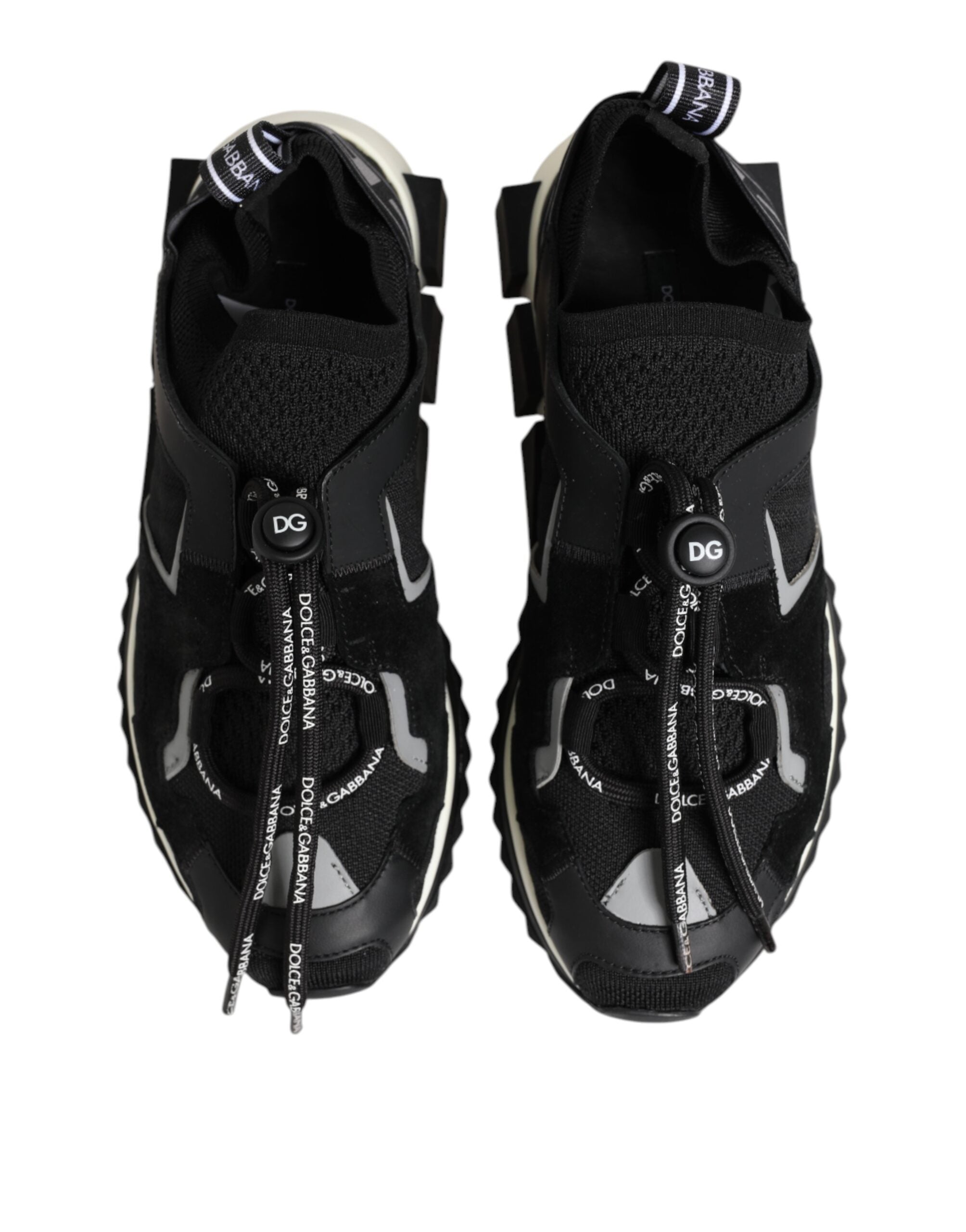 Dolce &amp; Gabbana Sort Hvid Logo Sorrento Sneakers Sko