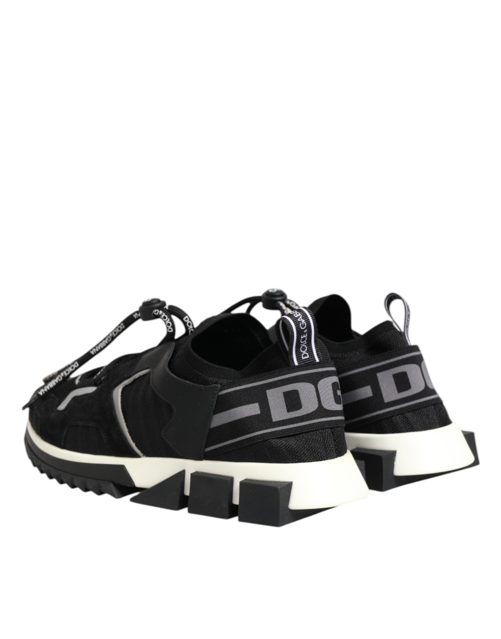 Dolce &amp; Gabbana Sort Hvid Logo Sorrento Sneakers Sko