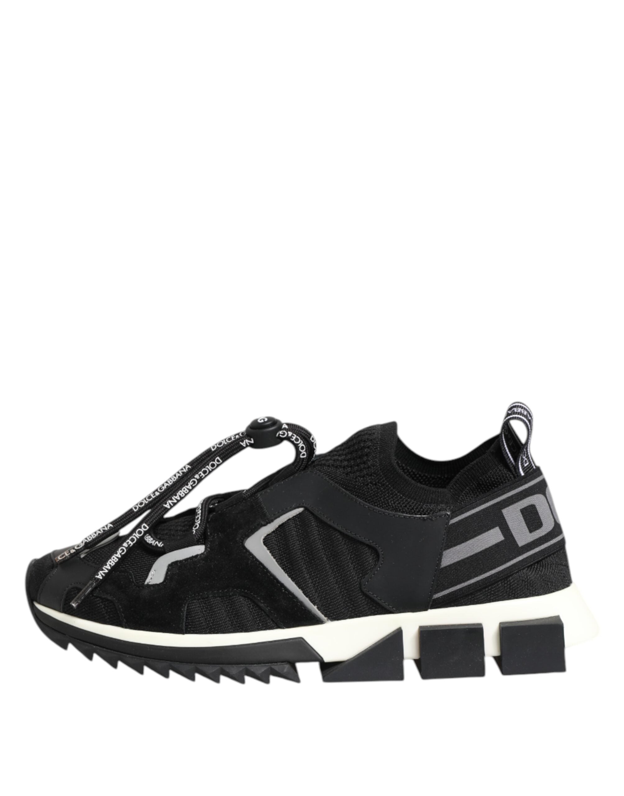 Dolce &amp; Gabbana Sort Hvid Logo Sorrento Sneakers Sko