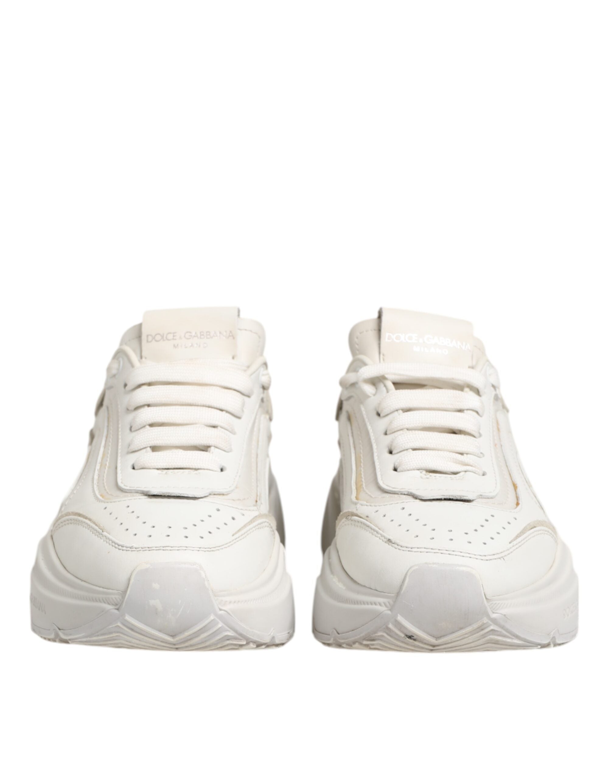 Dolce &amp; Gabbana Hvide DAYMASTER kalvesneakerssko