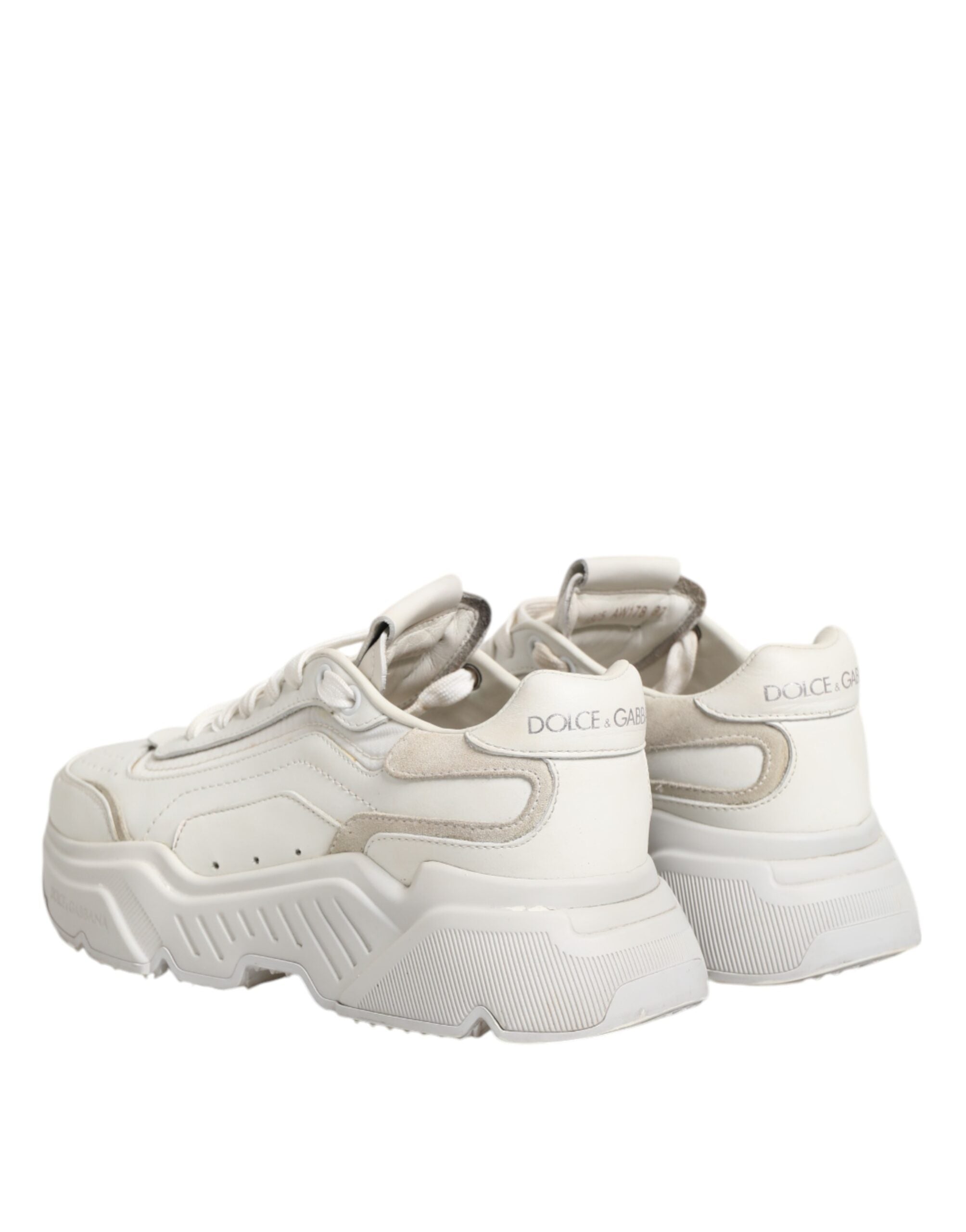 Dolce & Gabbana White DAYMASTER Calf Leather Sneakers Shoes