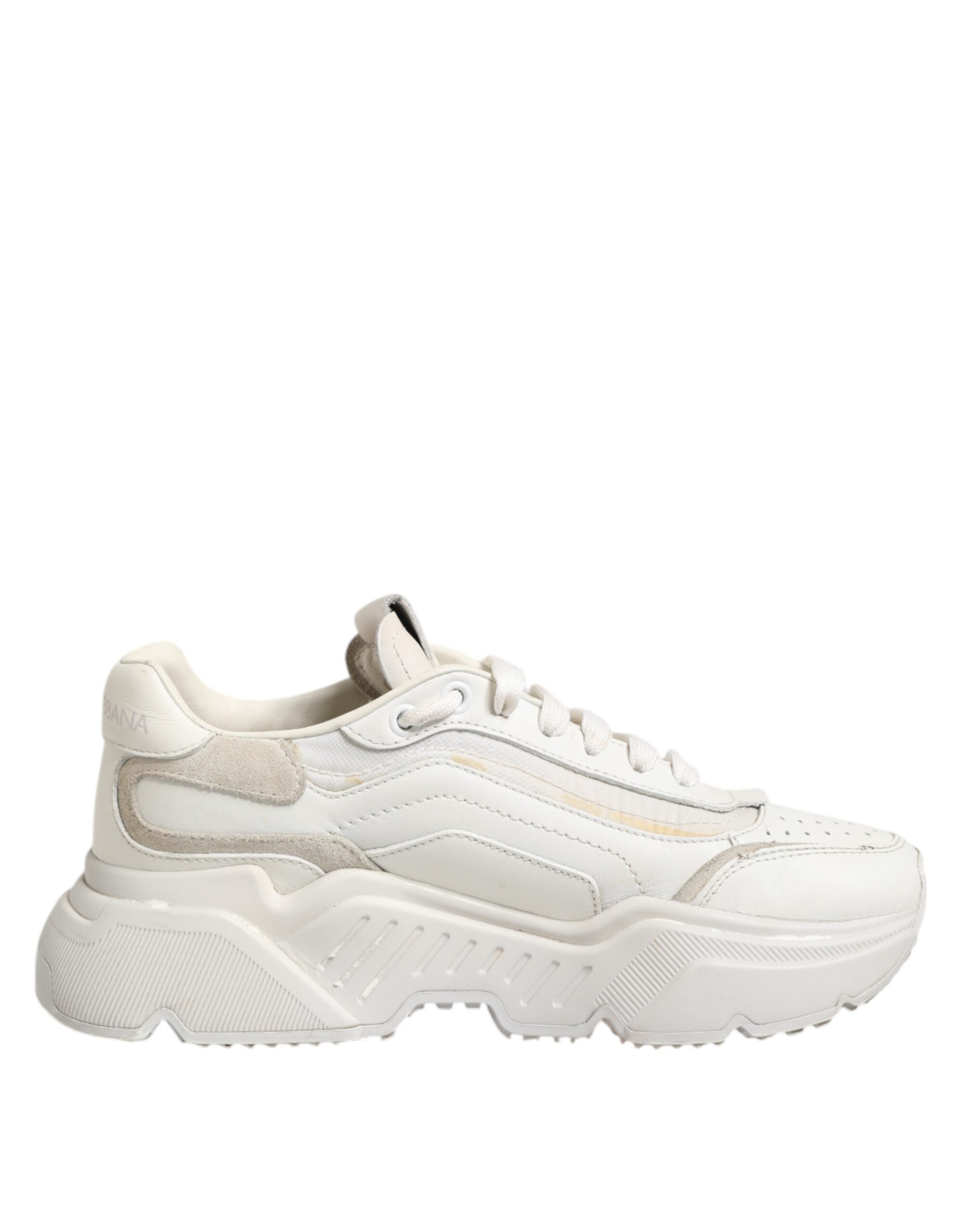 Dolce &amp; Gabbana Hvide DAYMASTER kalvesneakerssko