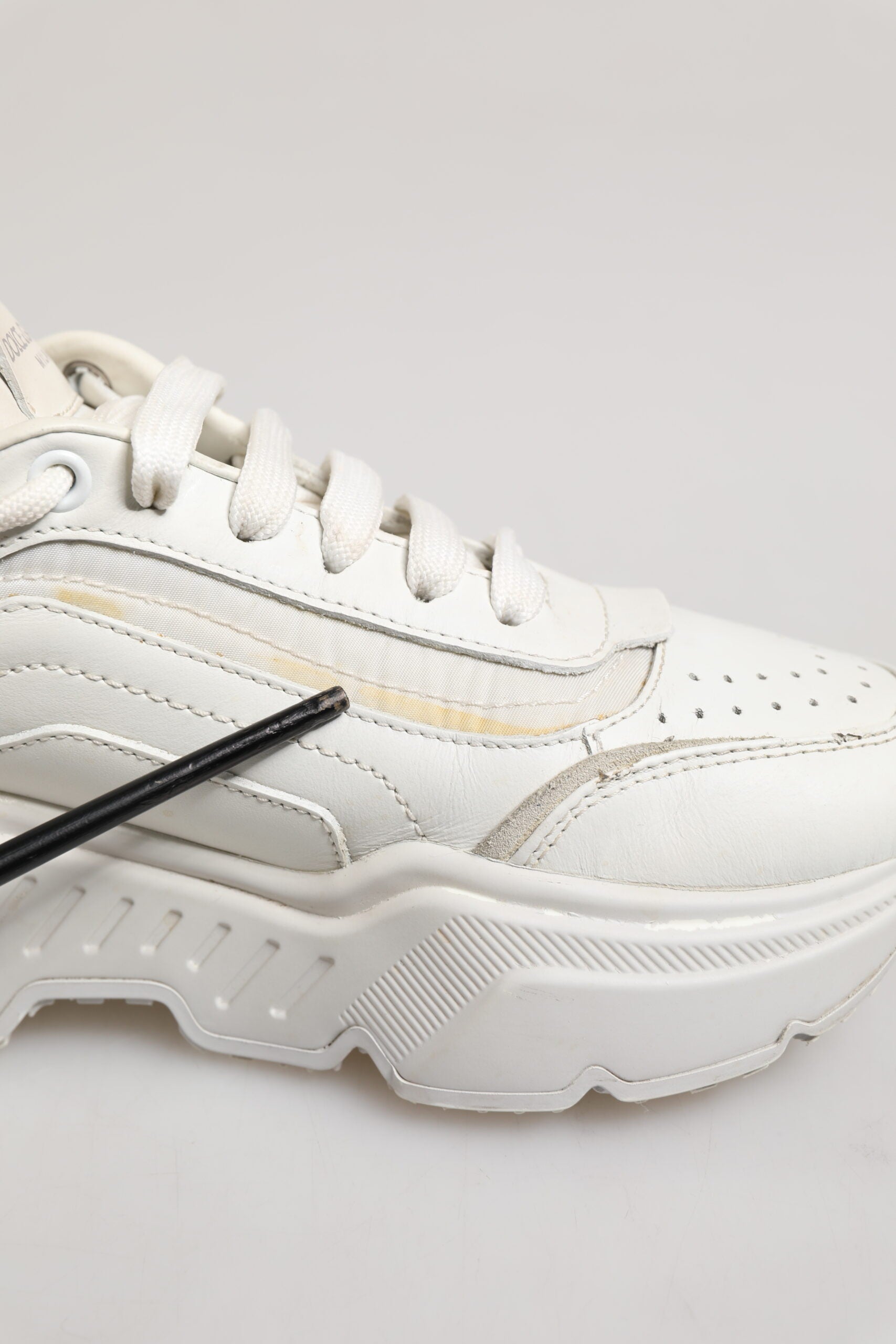 Dolce &amp; Gabbana Hvide DAYMASTER kalvesneakerssko