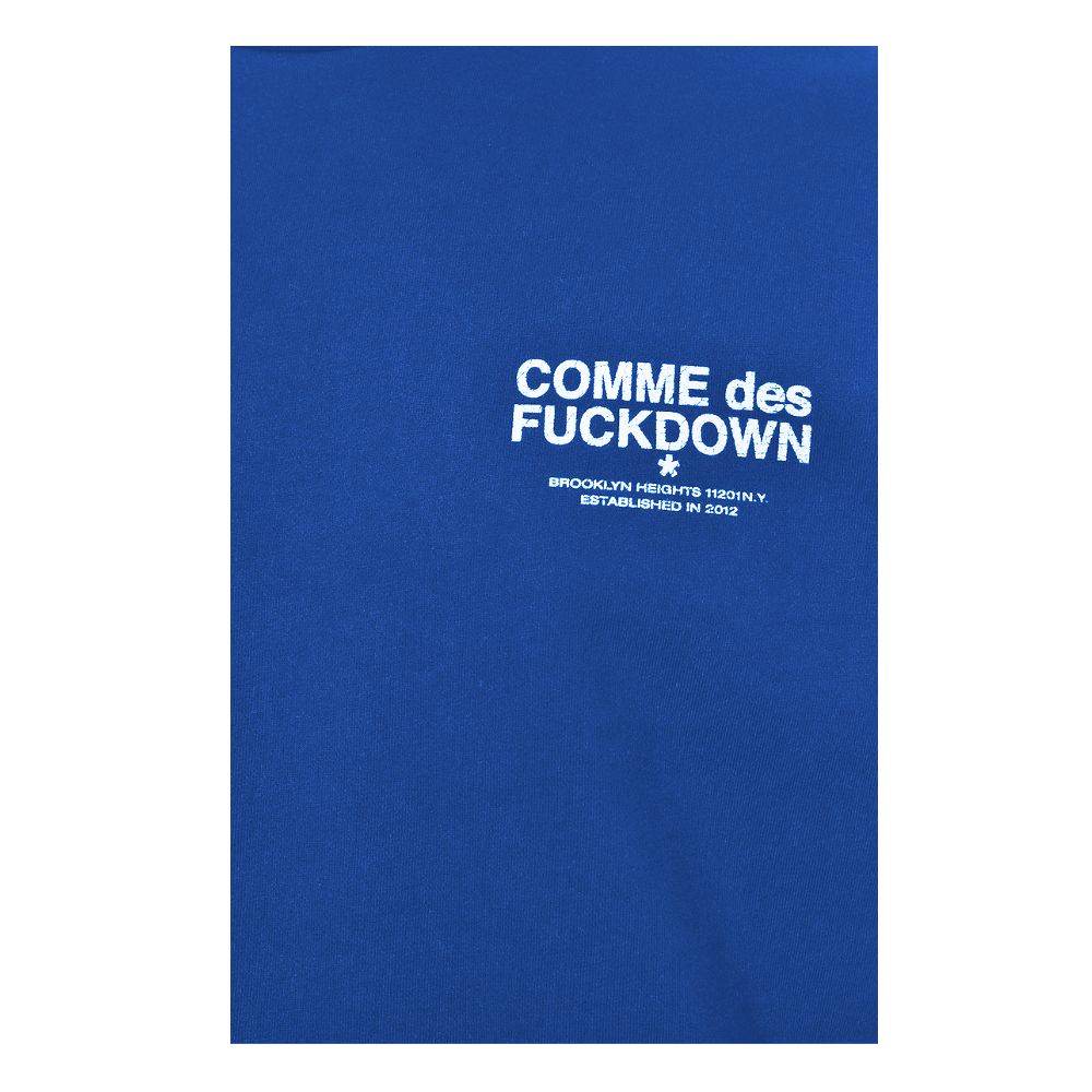 Comme Des Fuckdown Blue Cotton Men Sweater - Hilstor
