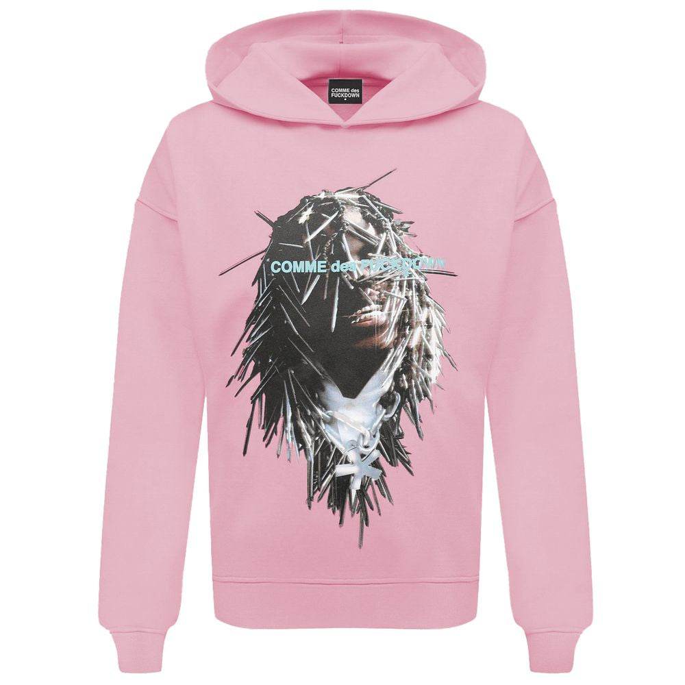 Comme Des Fuckdown Pink Cotton Men Sweater - Hilstor