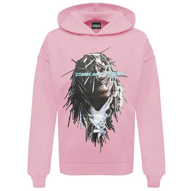 Comme Des Fuckdown Pink Cotton Men Sweater - Hilstor