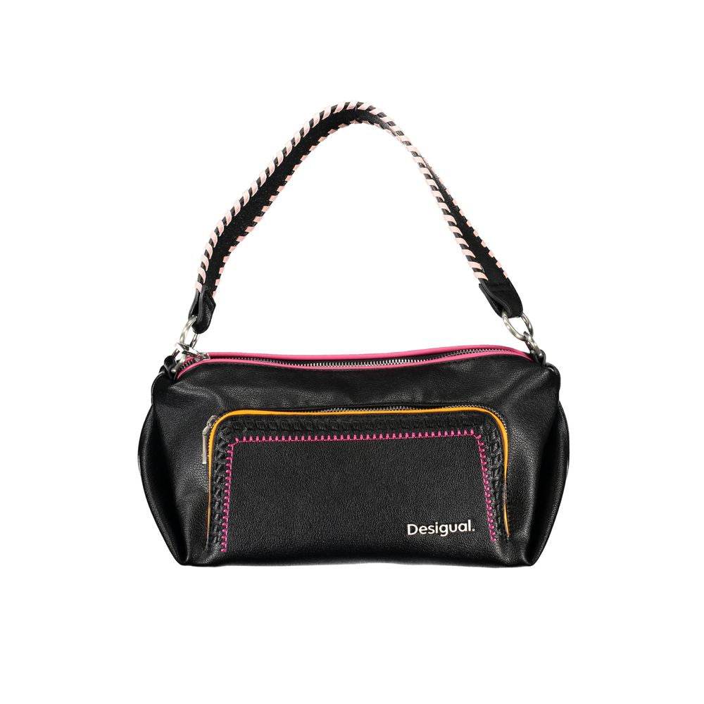 Desigual Black Polyethylene Handbag - Hilstor