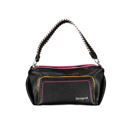 Desigual Black Polyethylene Handbag - Hilstor