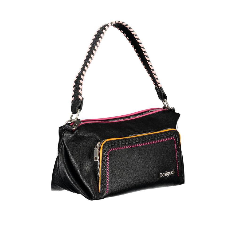 Desigual Black Polyethylene Handbag - Hilstor
