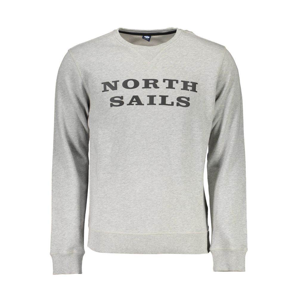 North Sails Gray Organic Cotton Men Sweater - Hilstor