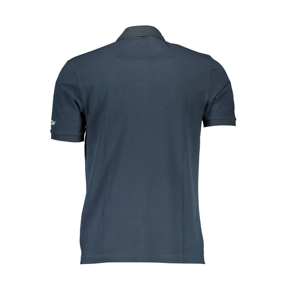 La Martina Blue Cotton Polo Shirt