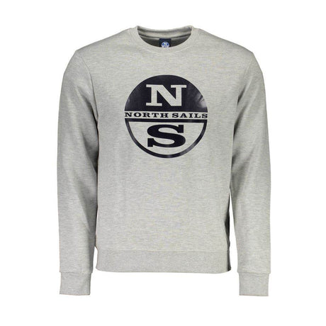 North Sails Gray Cotton Men Sweater - Hilstor