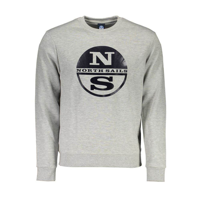 North Sails Gray Cotton Men Sweater - Hilstor