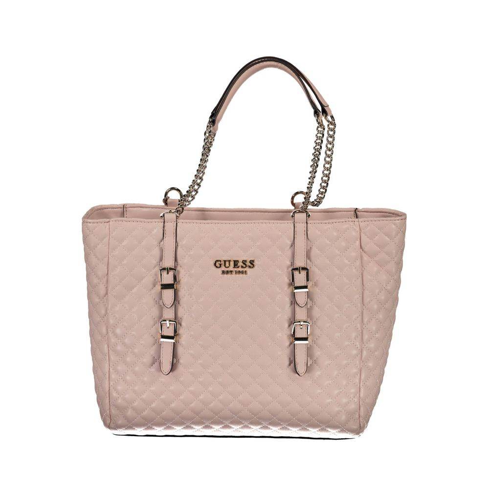 Guess Jeans Pink Polyethylene Handbag - Hilstor