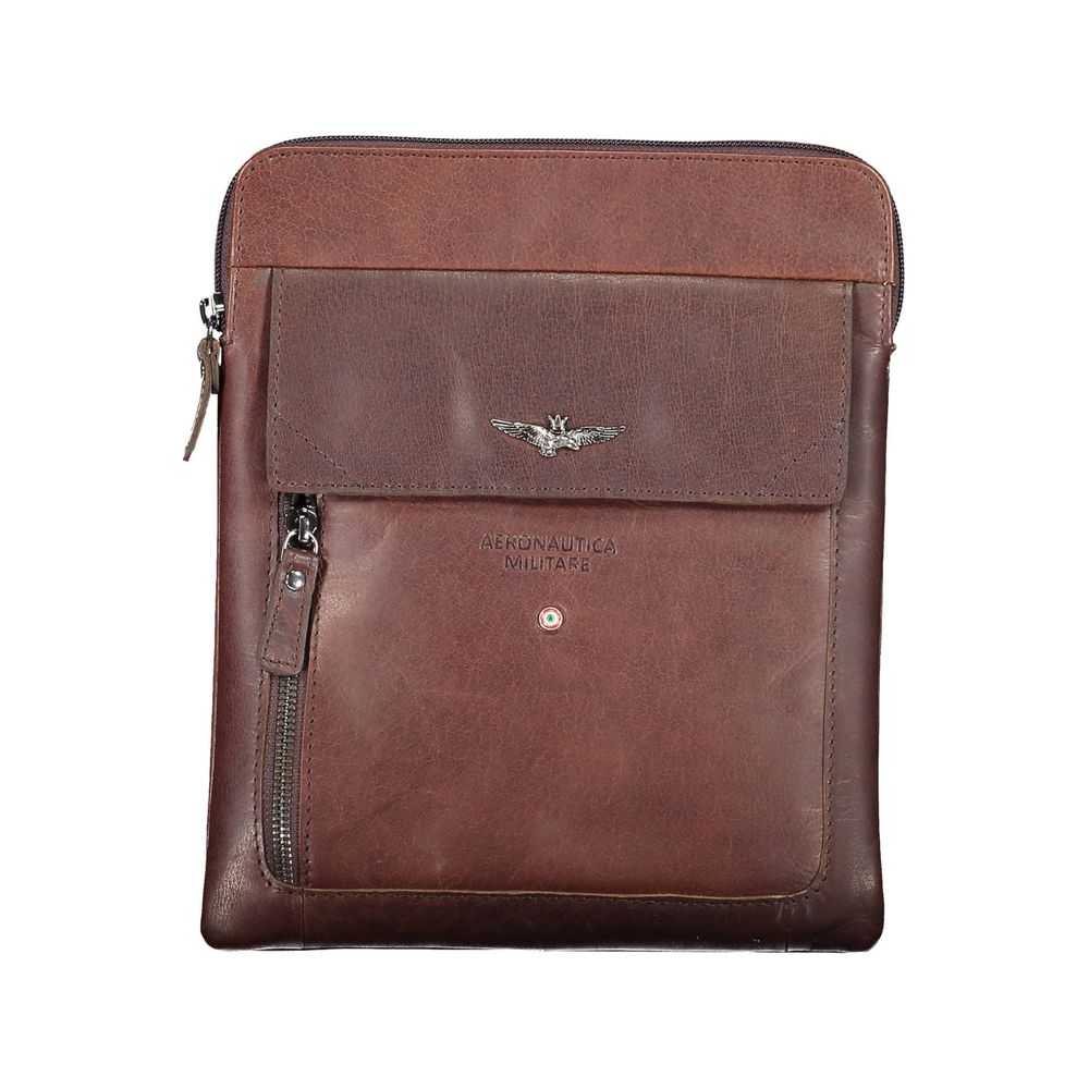 Aeronautica Militare Brown Polyester Shoulder Bag