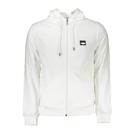 Cavalli Class White Cotton Men's Hooded Sweater - Hilstor