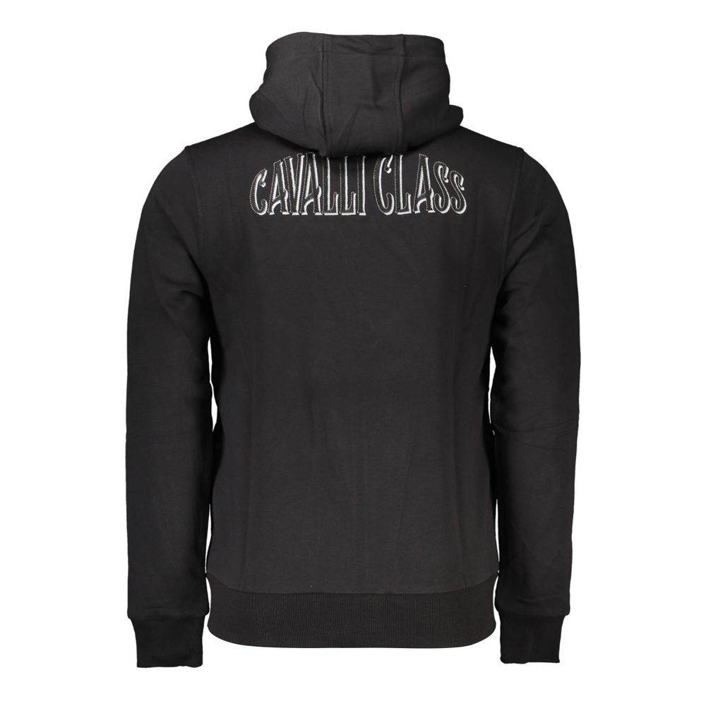 Cavalli Class Black Cotton Men Sweater - Hilstor