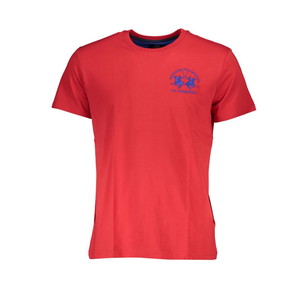 La Martina Red Cotton T-Shirt