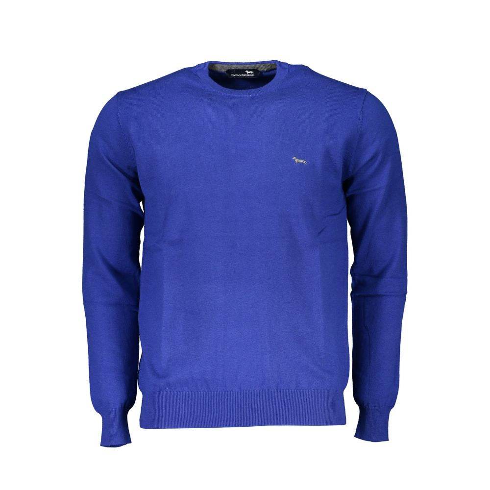 Harmont & Blaine Blue Cotton Sweater - Hilstor