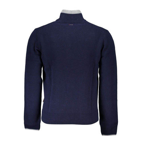 Napapijri Blue Fabric Sweater - Hilstor