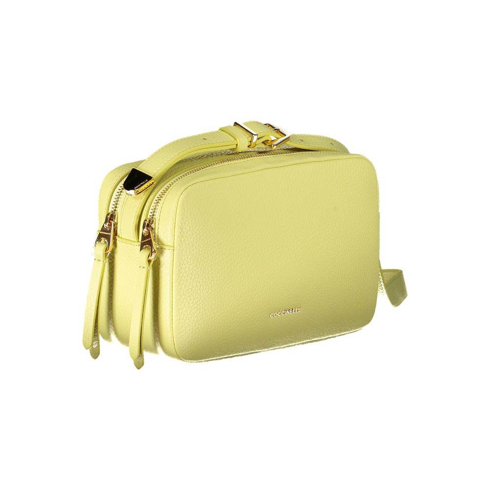 Coccinelle Yellow Leather Handbag - Hilstor