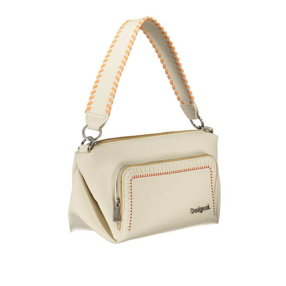 Desigual White Polyethylene Handbag - Hilstor