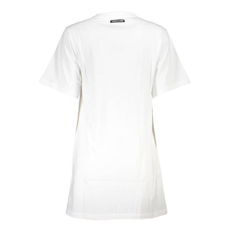 Cavalli Class White Cotton Dress