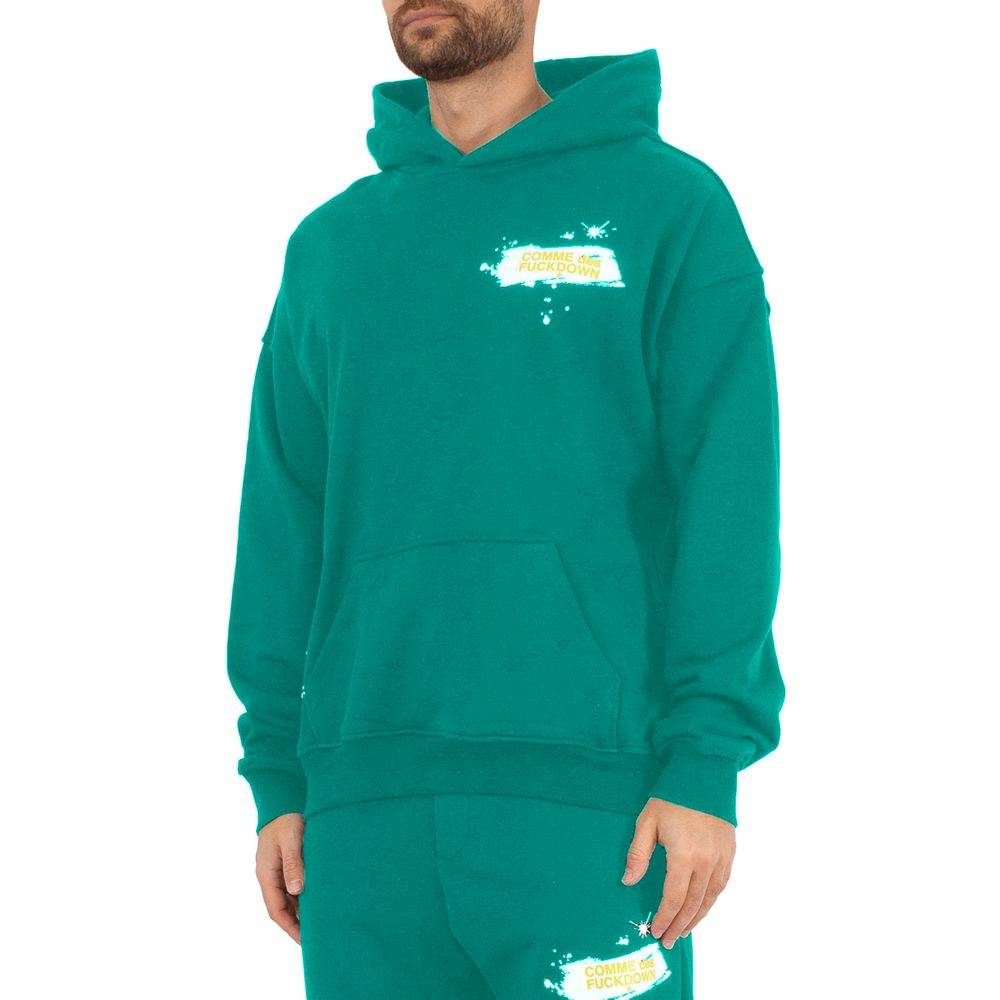 Comme Des Fuckdown Green Cotton Men Hoodie - Hilstor