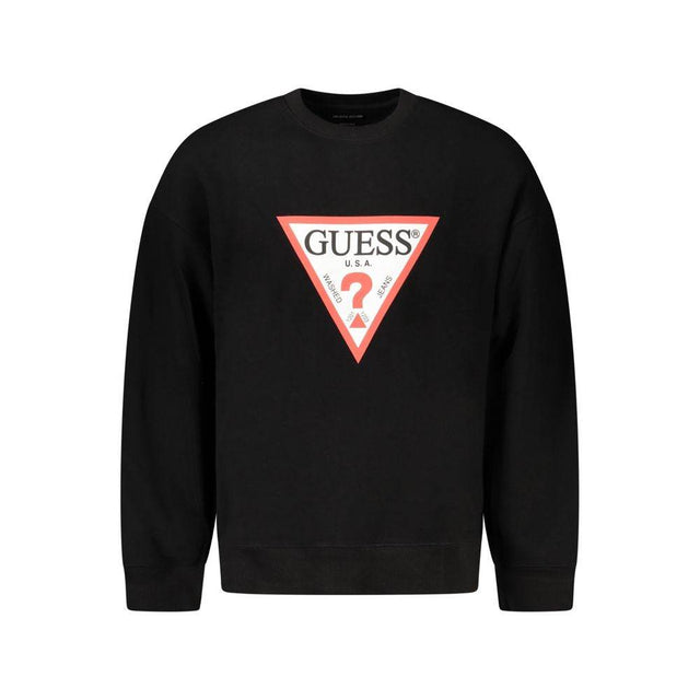 Guess Jeans Black Cotton Men Sweater - Hilstor