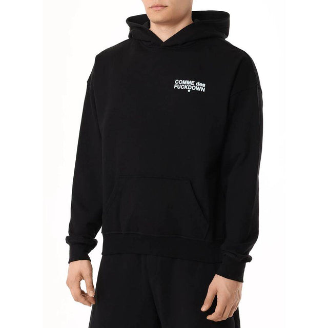 Comme Des Fuckdown Black Cotton Men Hoodie - Hilstor