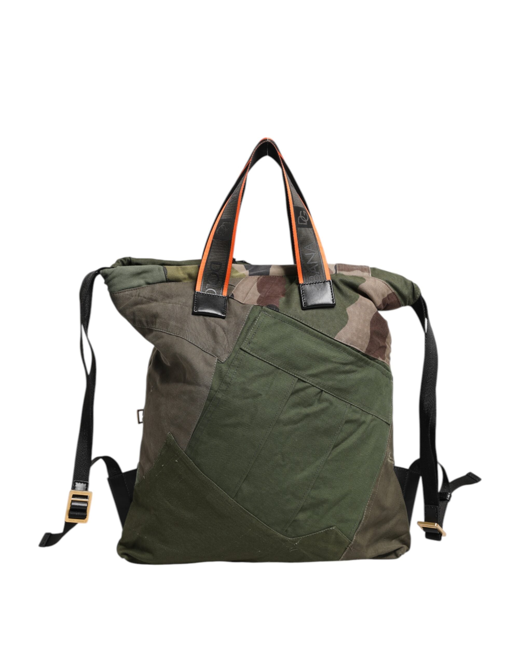 Dolce &amp; Gabbana Militärgrön Patchwork Ryggsäck