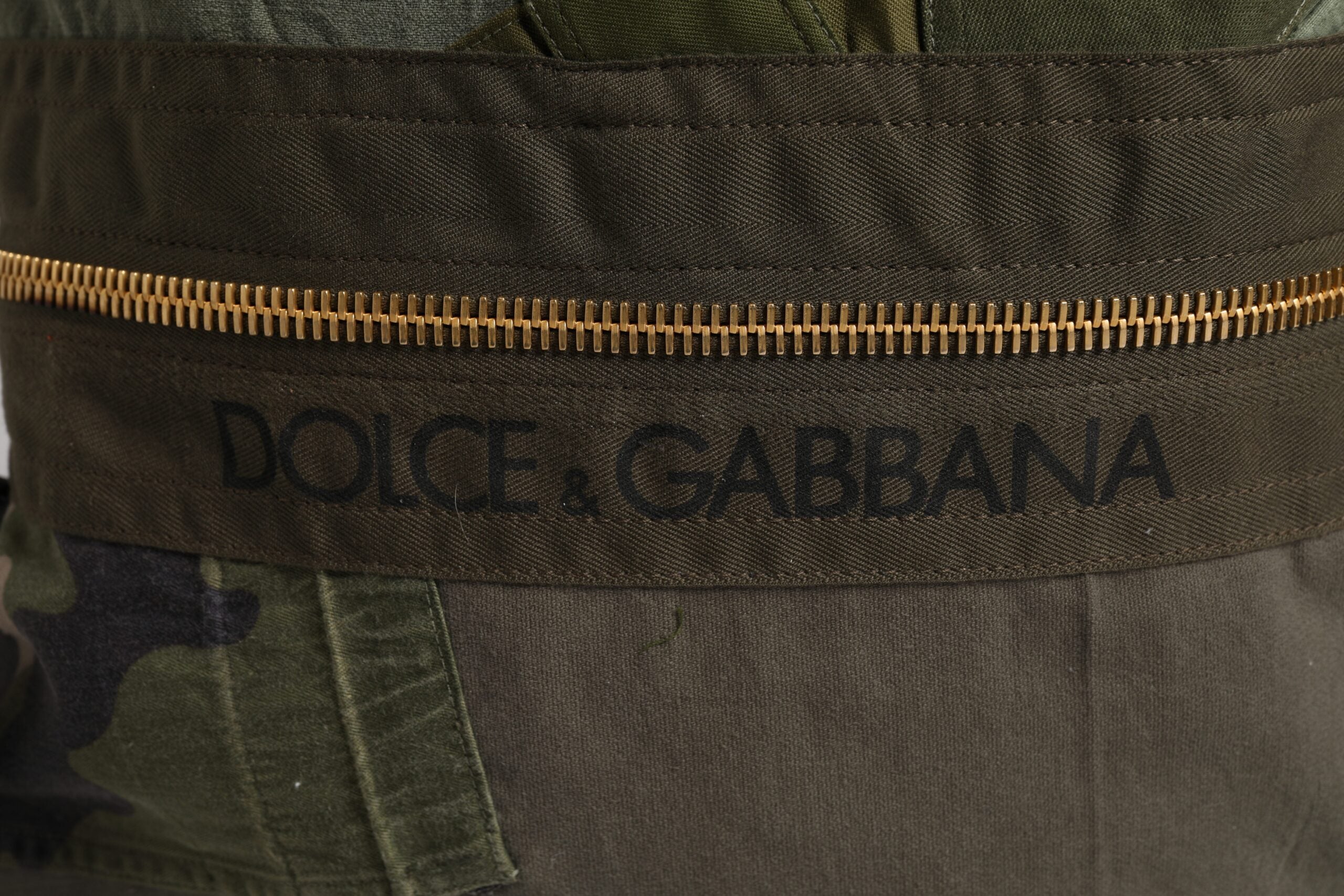Dolce &amp; Gabbana Militärgrön Patchwork Ryggsäck