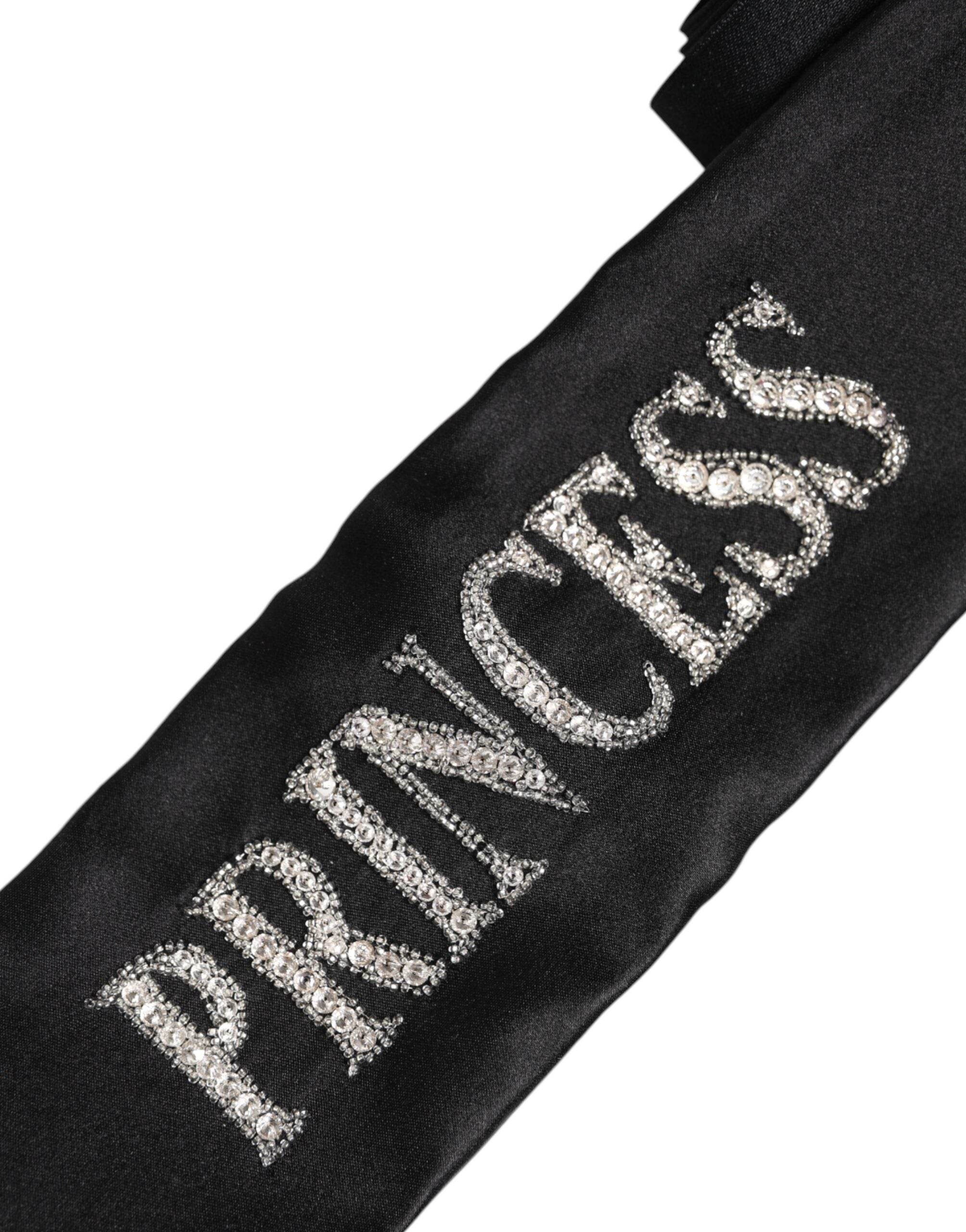 Dolce & Gabbana Black Princess Fantasy Braided Waist Belt - Hilstor