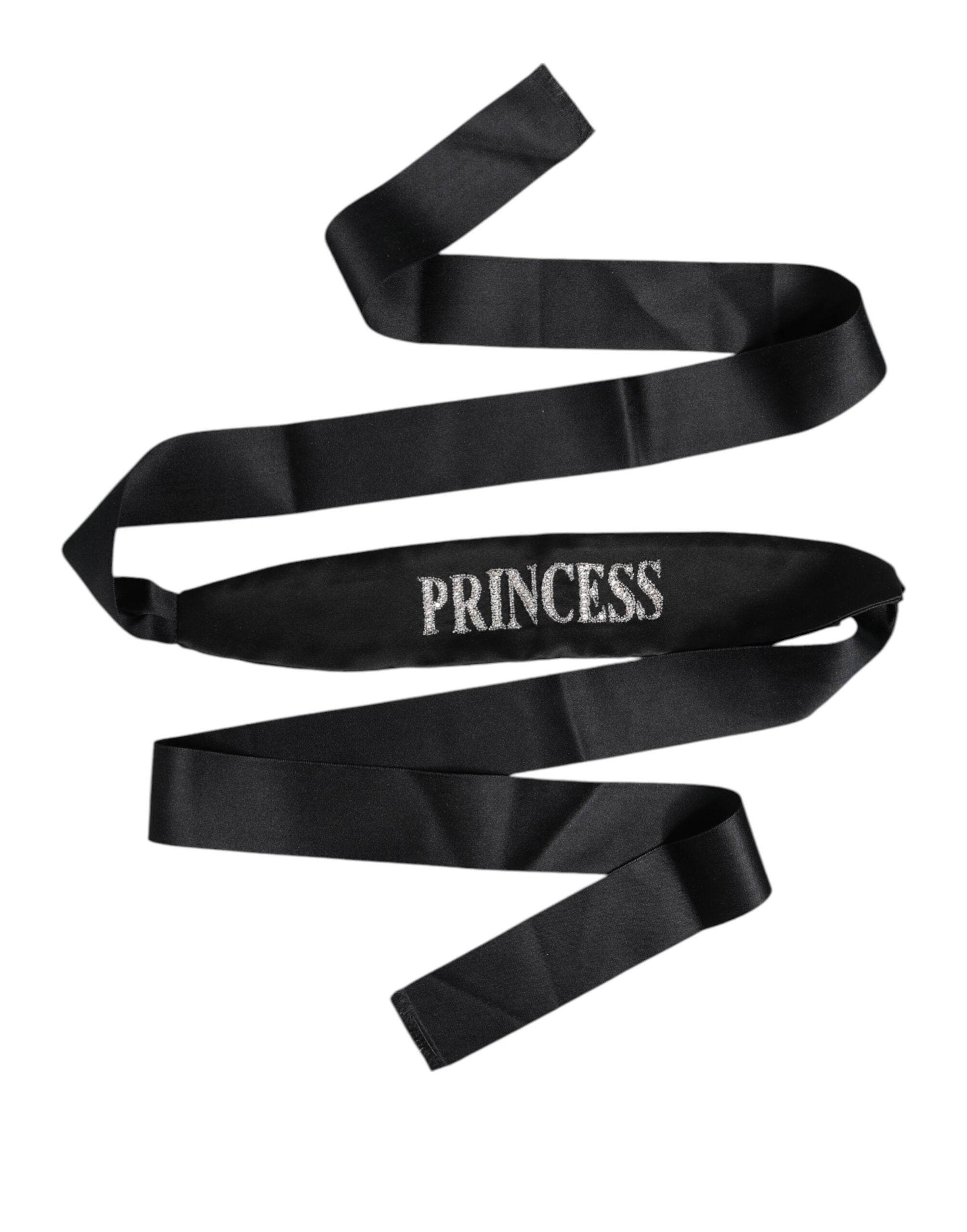 Dolce & Gabbana Black Princess Fantasy Braided Waist Belt - Hilstor