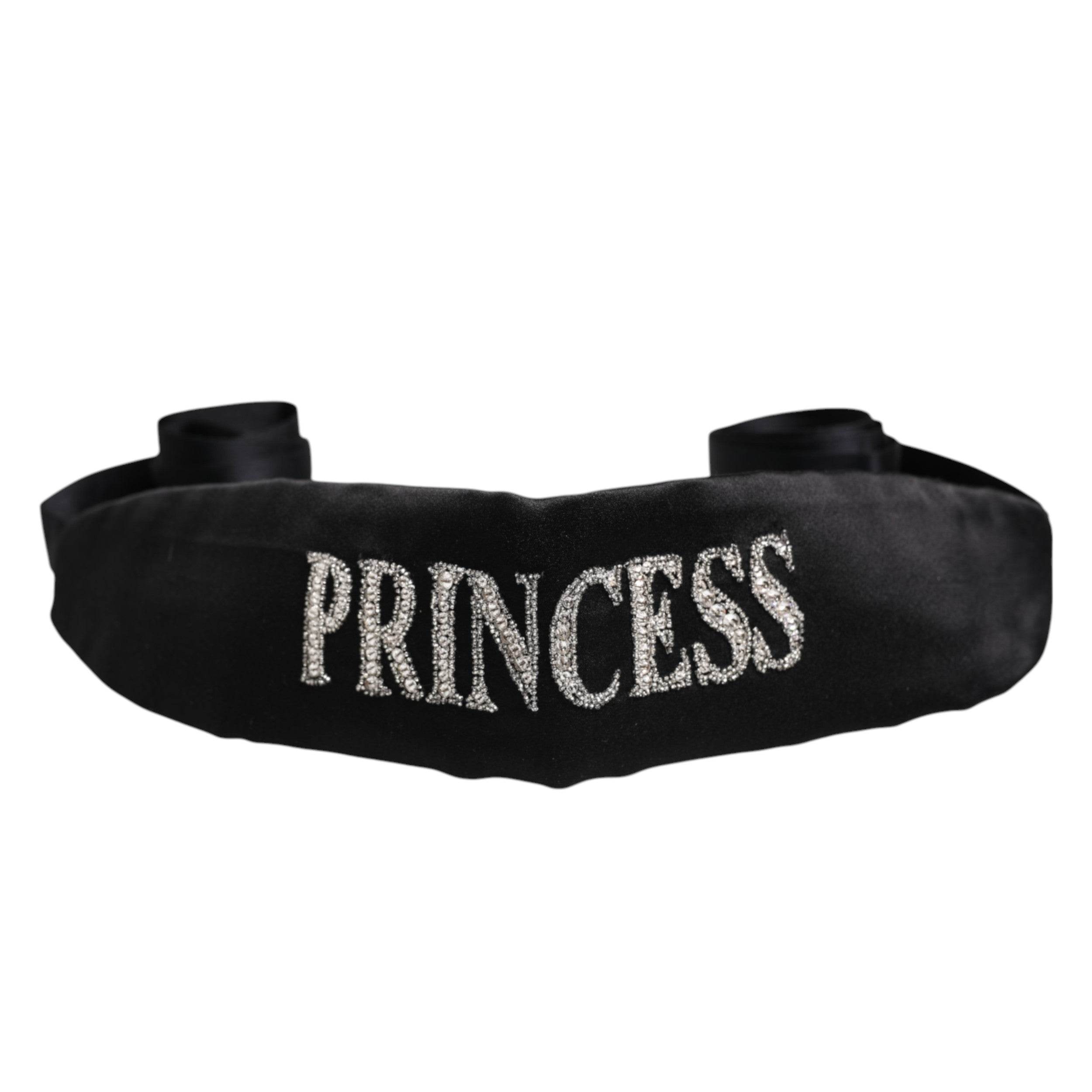 Dolce & Gabbana Black Princess Fantasy Braided Waist Belt - Hilstor