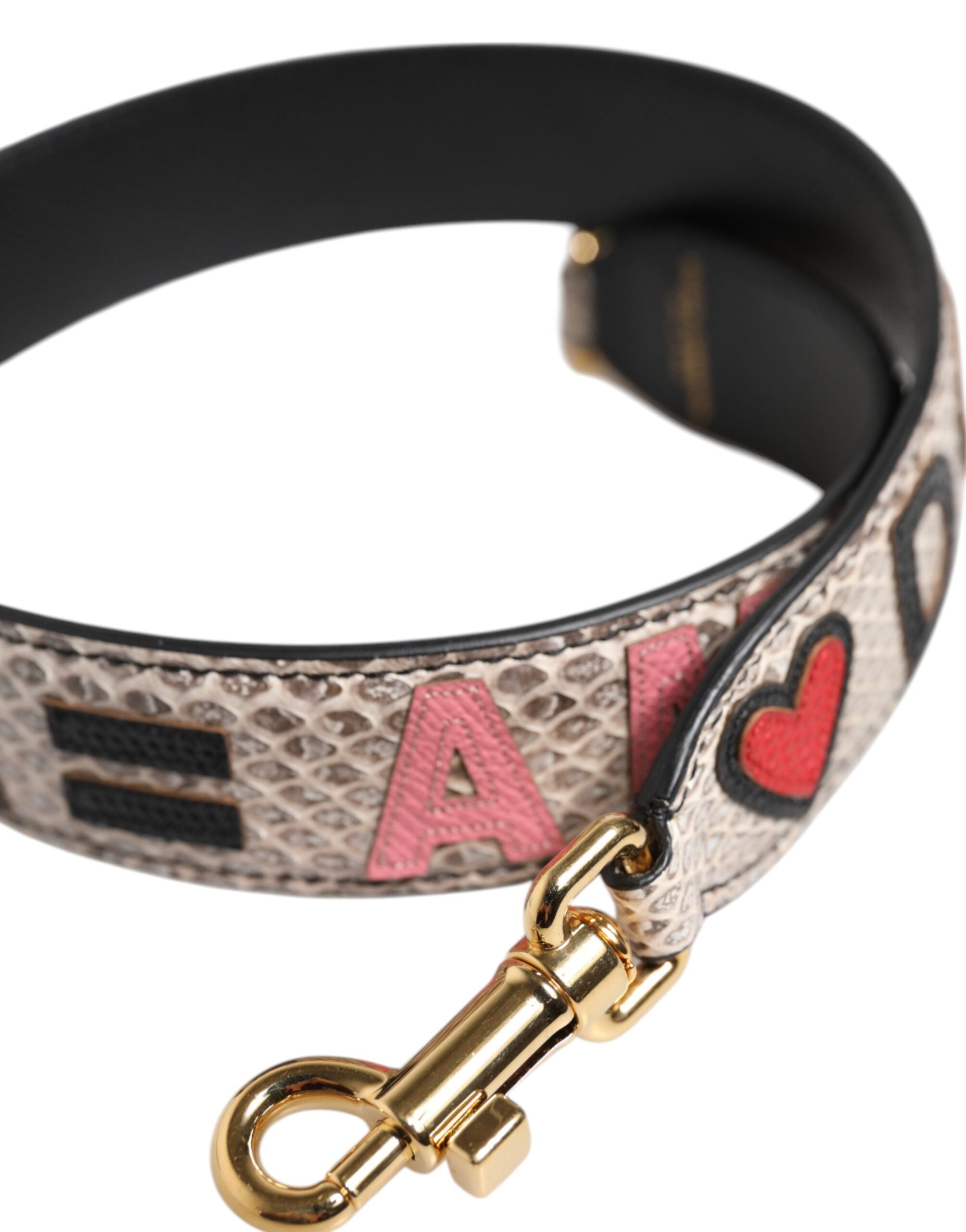Dolce &amp; Gabbana Multicolor DG AMORE Patch-tasketilbehør skulderrem