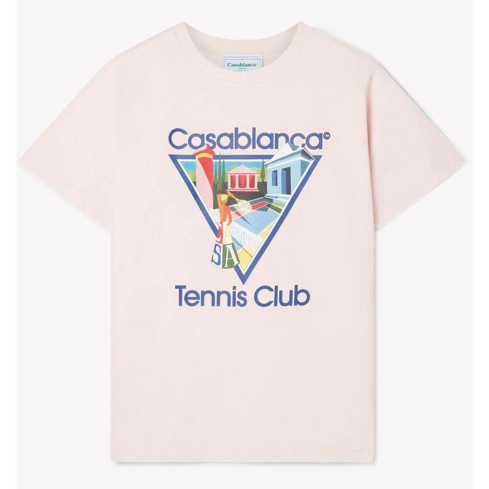 Casablanca Pink Cotton T-Shirt - Hilstor
