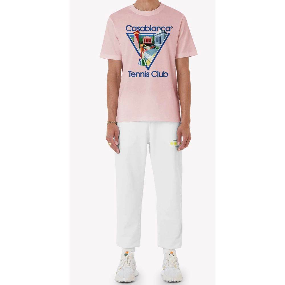 Casablanca Pink Cotton T-Shirt - Hilstor